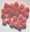 25 9mm Flat Square Satin Pink